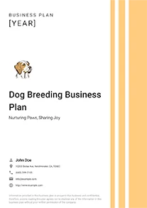 Dog Breeding Business Plan