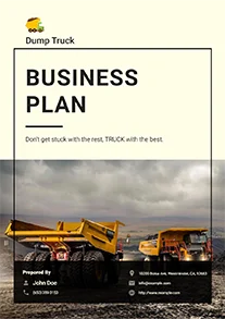 Dump Truck Business Plan