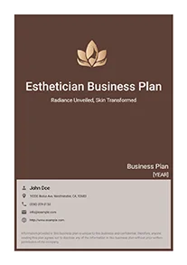 Esthetician Business Plan