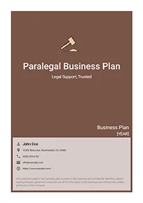 Paralegal Business Plan