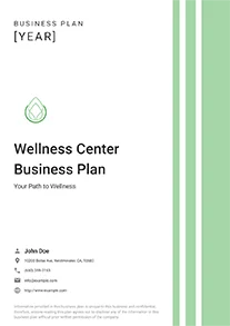 Wellness center Business Plan